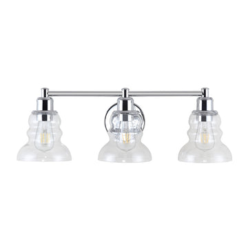 Manhattan Vintage Metal/Glass Industrial Rustic LED Vanity